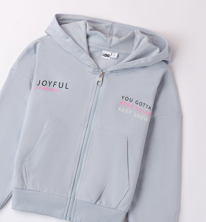 JOYFUL - Felpa c/cappuccio e zip