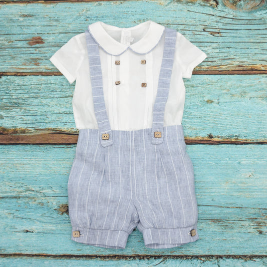 BABY A. Completo Camicia Body e Pantaloncino